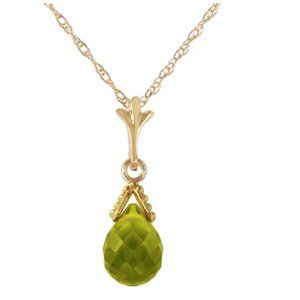 2.5 Carat 14K Gold Ripeness Peridot Necklaces